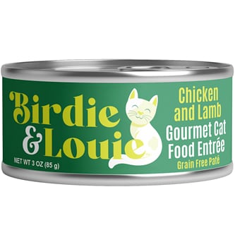 Birdie & Louie Grain Free Pate Wet Cat Food, Chicken & Lamb