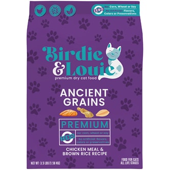Birdie & Louie Ancient Grains Premium Dry Cat Food, Chicken & Rice