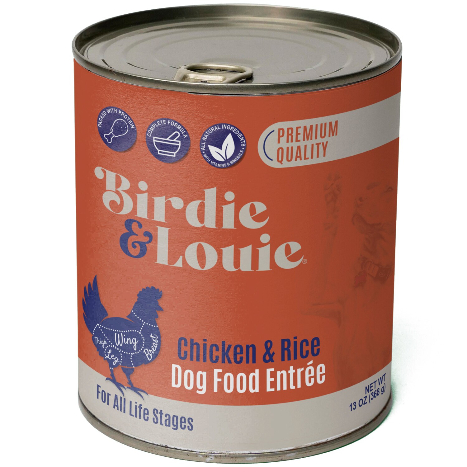 Birdie & Louie Wet Dog Food, Chicken & Rice