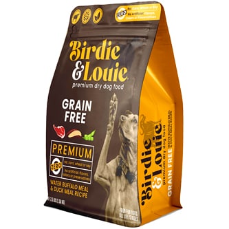 Birdie & Louie Grain Free Dry Dog Food, Buffalo & Duck