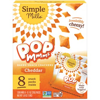 Simple Mills Pop Mmms Snack Pack, Cheddar