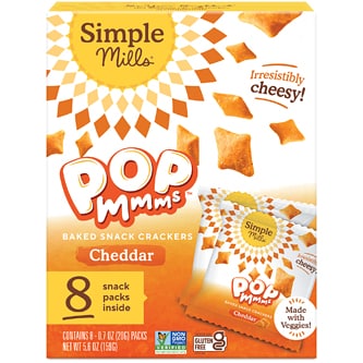 Simple Mills Pop Mmms Snack Pack, Cheddar