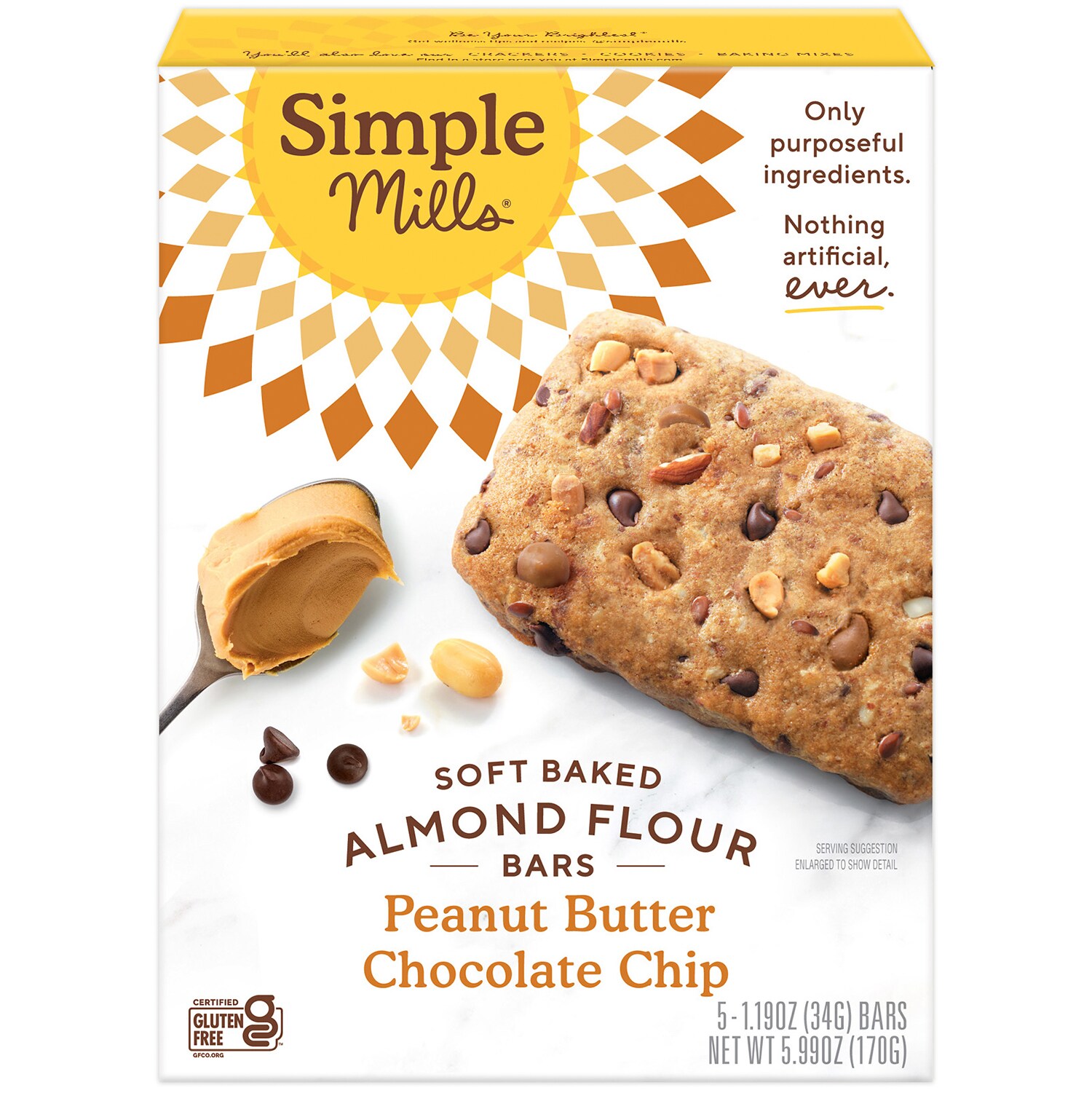 Simple Mills Soft Baked Bar, Peanut Butter Chocolate Chip