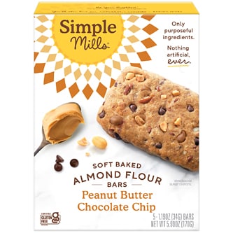 Simple Mills Soft Baked Bar, Peanut Butter Chocolate Chip