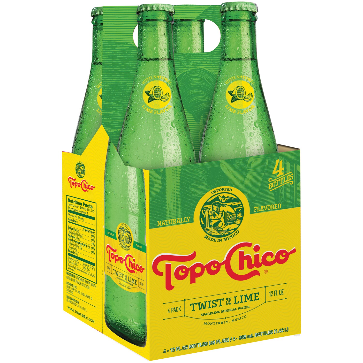 Topo Chico Mineral Water, Twist of Lime, Glass Bottles
