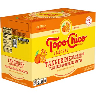 Topo Chico Sabores, Tangerine with Ginger Sparkling Water, Cans