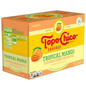 Topo Chico Sabores, Tropical Mango Sparkling Water, Cans