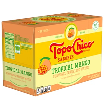 Topo Chico Sabores, Tropical Mango Sparkling Water, Cans