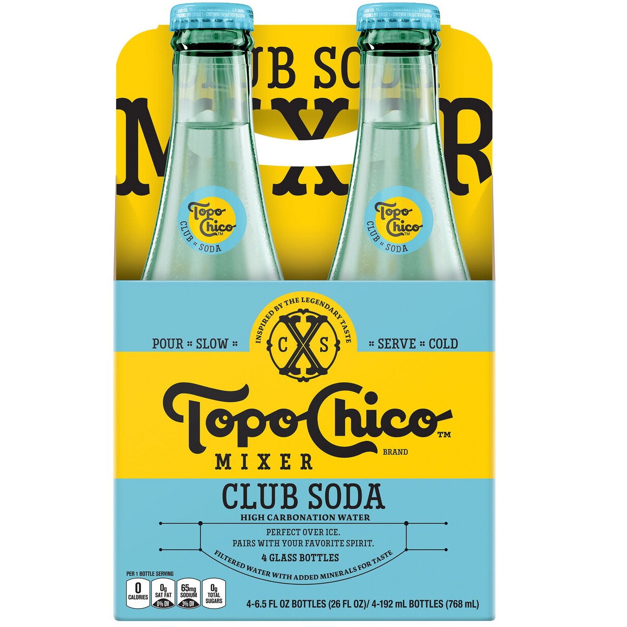Topo Chico, Club Soda, Glass Bottles
