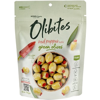 Komili Olibites Red Pepper Stuffed Green Olives