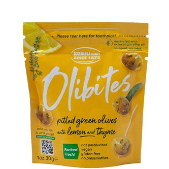 Komili Olibites Pitted Green Olives, Lemon & Thyme