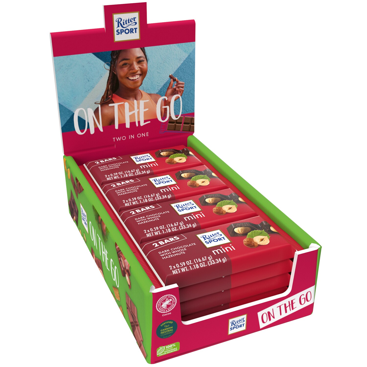 Ritter Sport Mini, Milk Chocolate with Hazelnuts