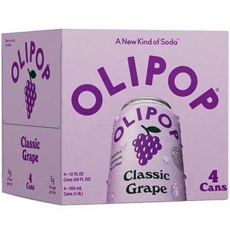 Olipop Grape Soda, Cans