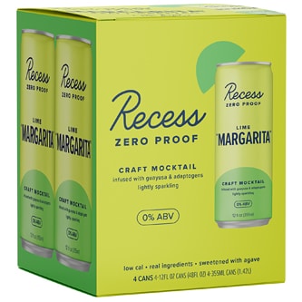 Recess Non-Alcoholic Lime Margarita, Cans