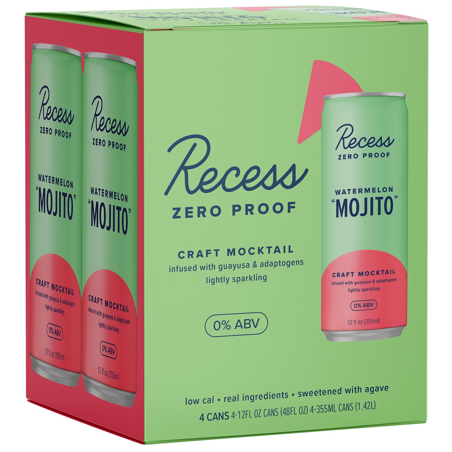 Recess Non-Alcoholic Watermelon Mojito, Cans