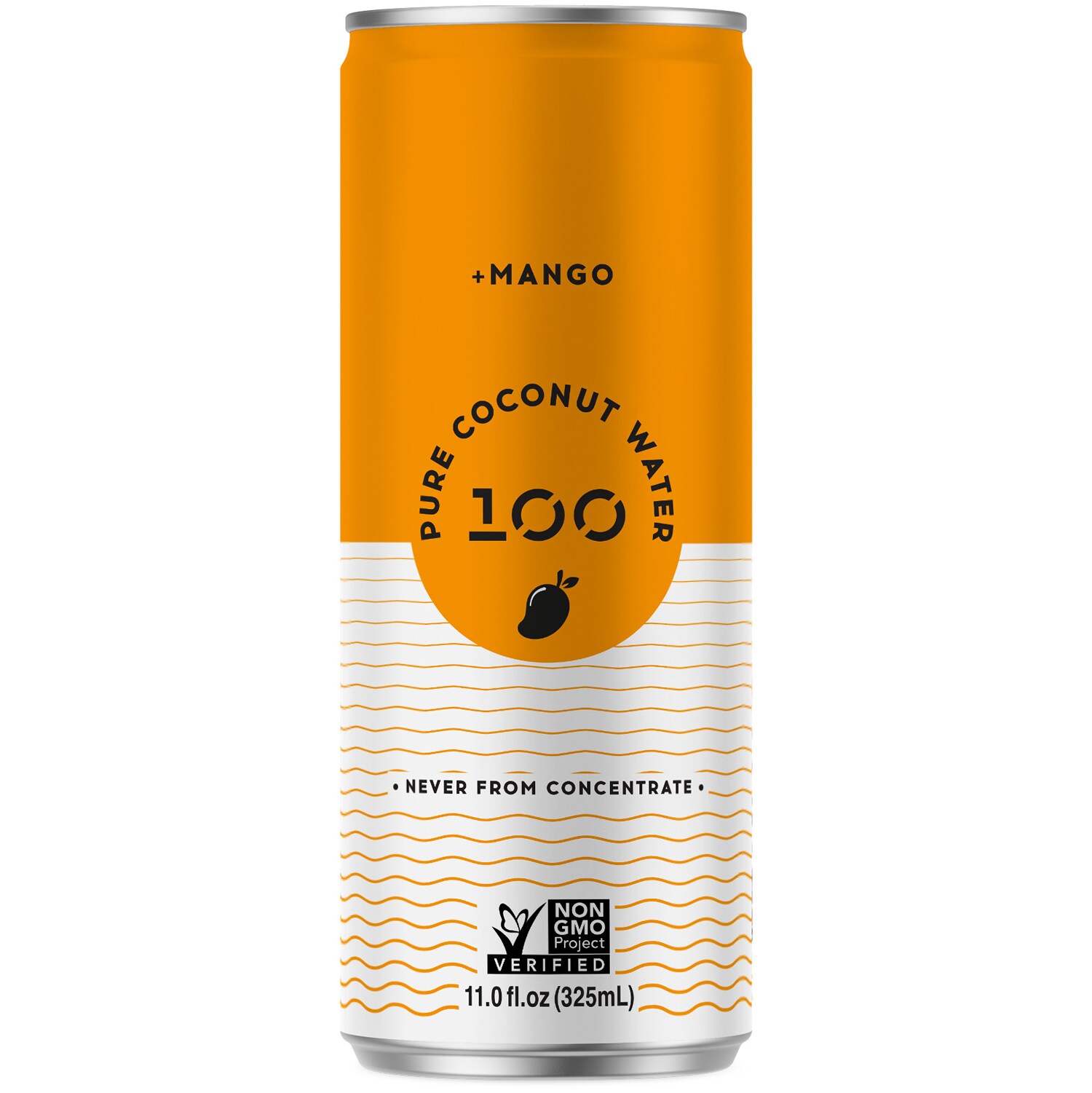 100 Coconuts Pure Coconut Water + Mango, Can