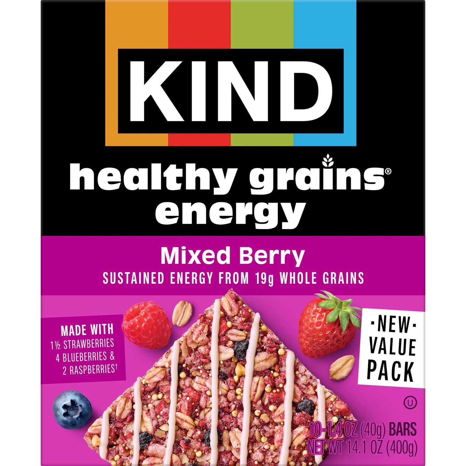 KIND Healthy Grains Energy Bars, Mixed Berry