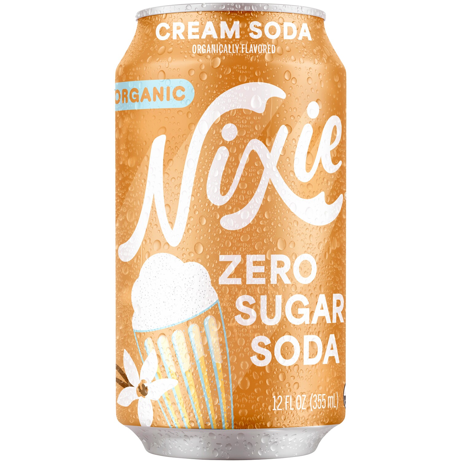 Nixie Organic Zero Sugar, Cream Soda, Can