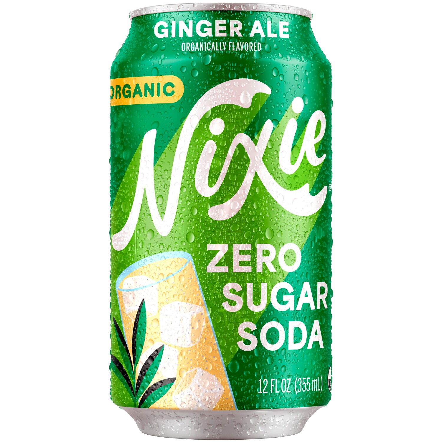 Nixie Organic Zero Sugar, Ginger Ale, Can