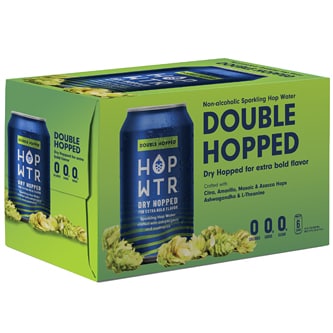 HOP WTR Non-Alcoholic Sparkling Hop Water, Double Hopped, Cans