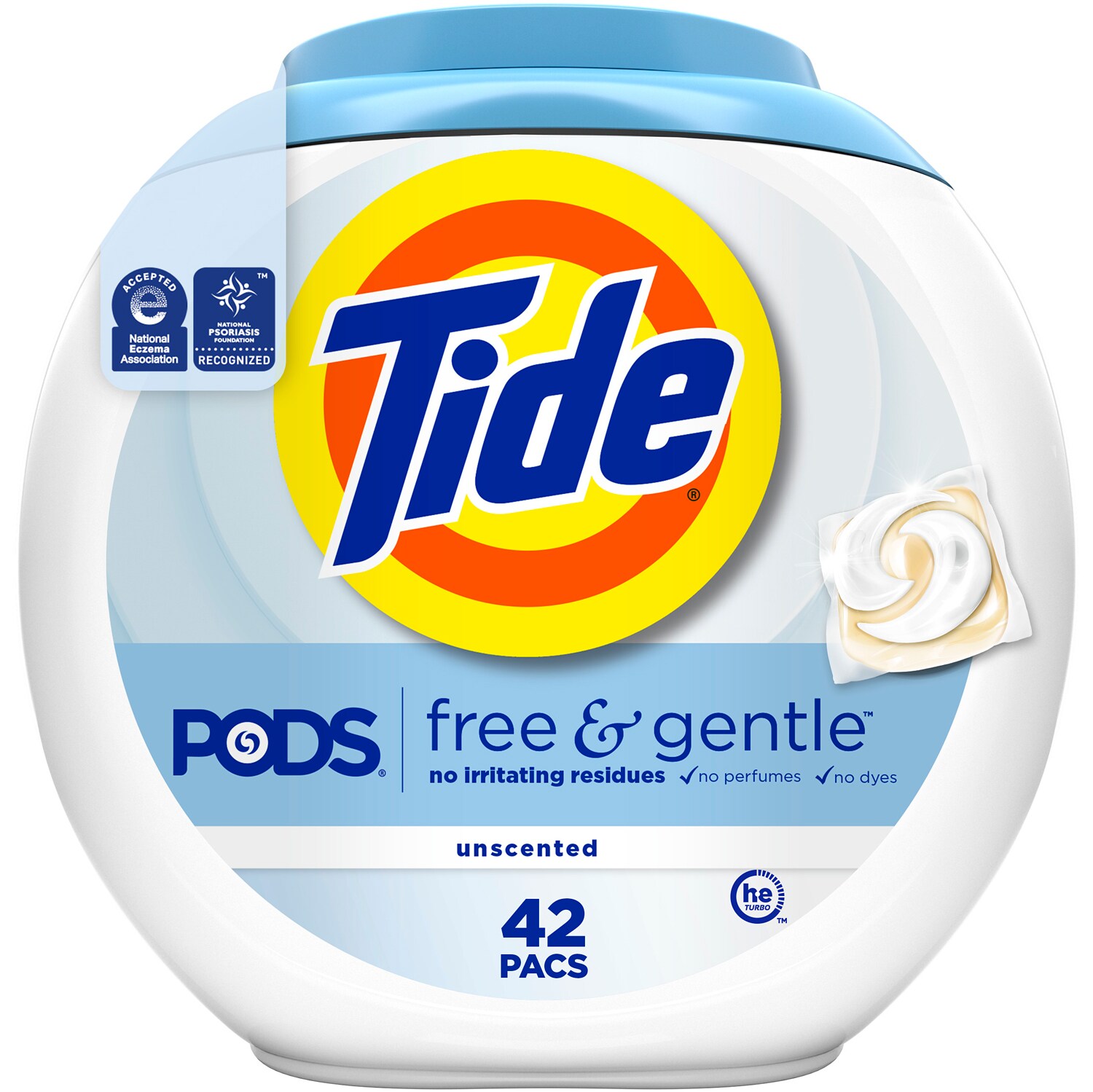 Tide Pods Laundry Detergent, Free & Gentle, Unscented