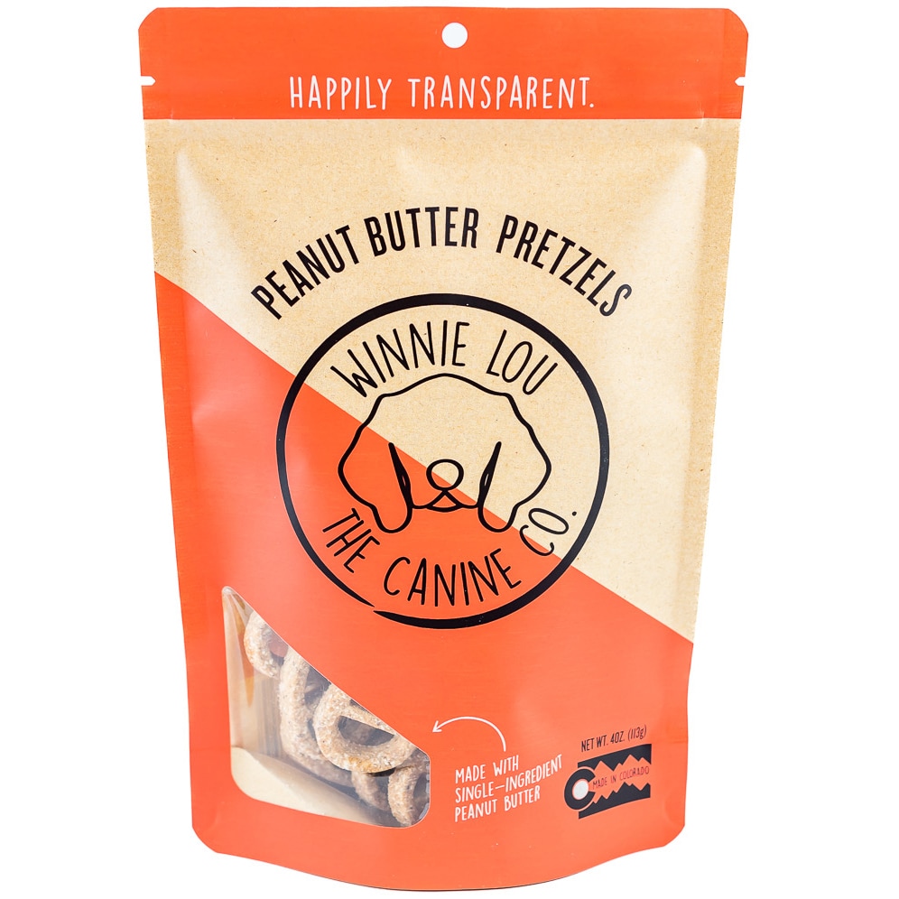 Winnie Lou Dog Treat Peanut Butter Pretzels