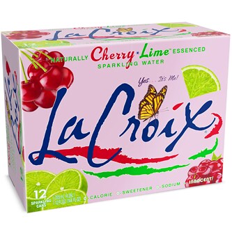 LaCroix Sparkling Water, Cherry Lime, Cans
