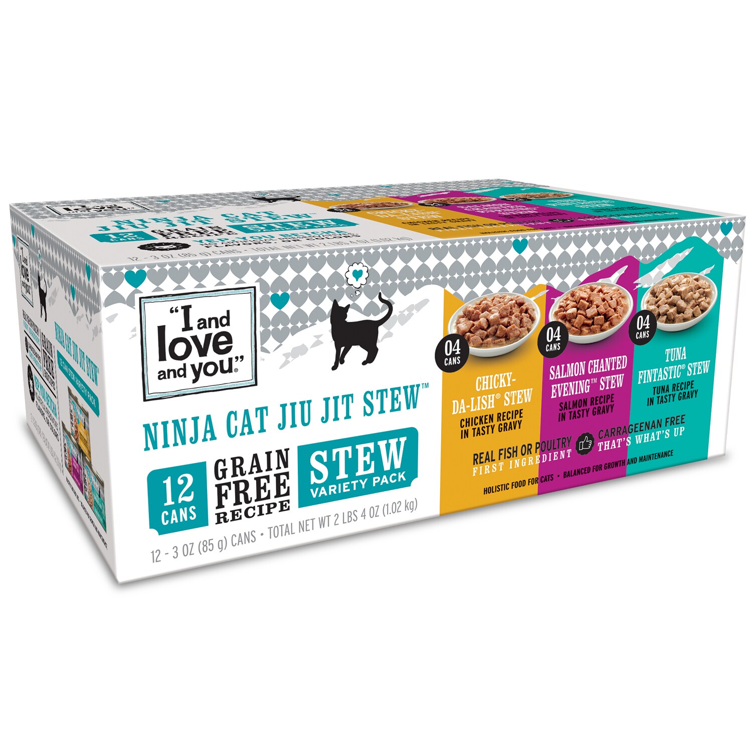 I & Love & You Cat Food, Ninja Cat Jiu Jit Stew Variety Pack