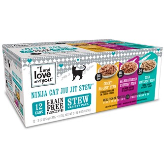 I & Love & You Cat Food, Ninja Cat Jiu Jit Stew Variety Pack