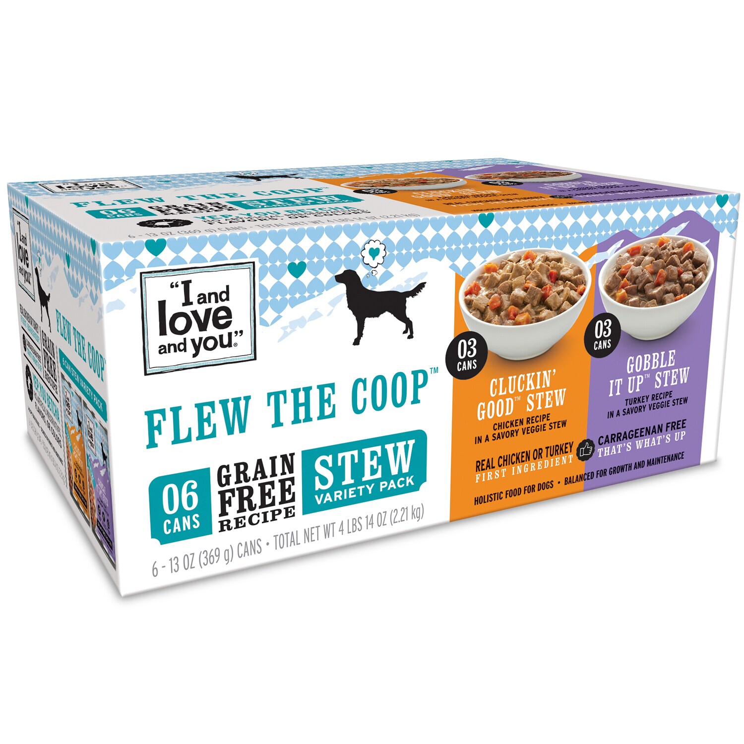I & Love & You Dog Food, Flew the Coop Stew Variety Pack