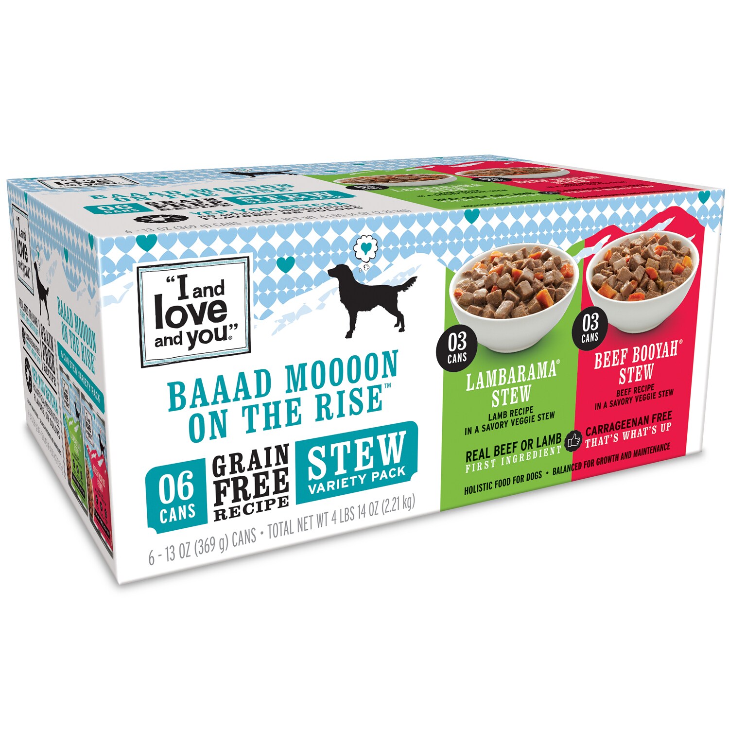 I & Love & You Dog Food, Baaad Moooon on the Rise Stew Variety Pack