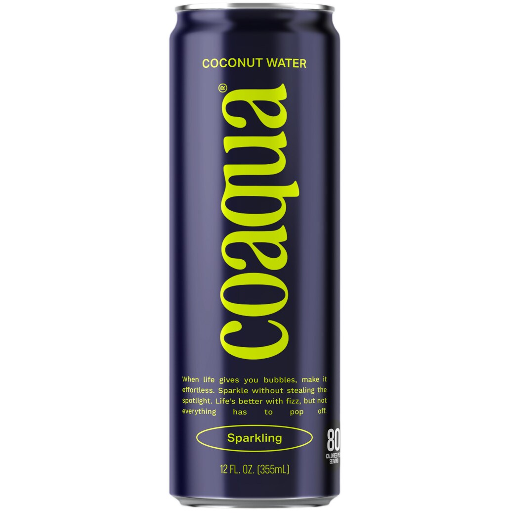 CoAqua Coconut Water, Sparkling, Can