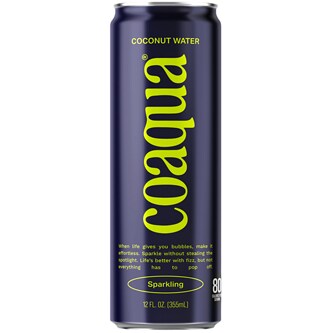 CoAqua Coconut Water, Sparkling, Can