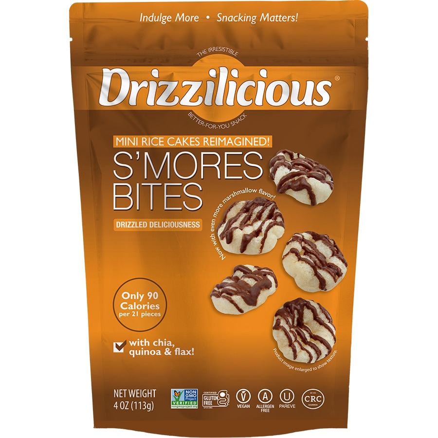 Drizzilicious Mini Rice Cakes Reimagined, S'Mores Bites