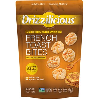Drizzilicious Mini Rice Cakes Reimagined, French Toast Bites