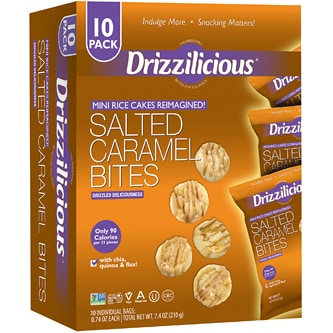 Drizzilicious Mini Rice Cakes Reimagined, Salted Caramel