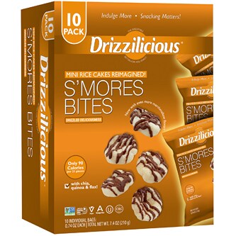 Drizzilicious Mini Rice Cakes Reimagined, S'Mores Bites