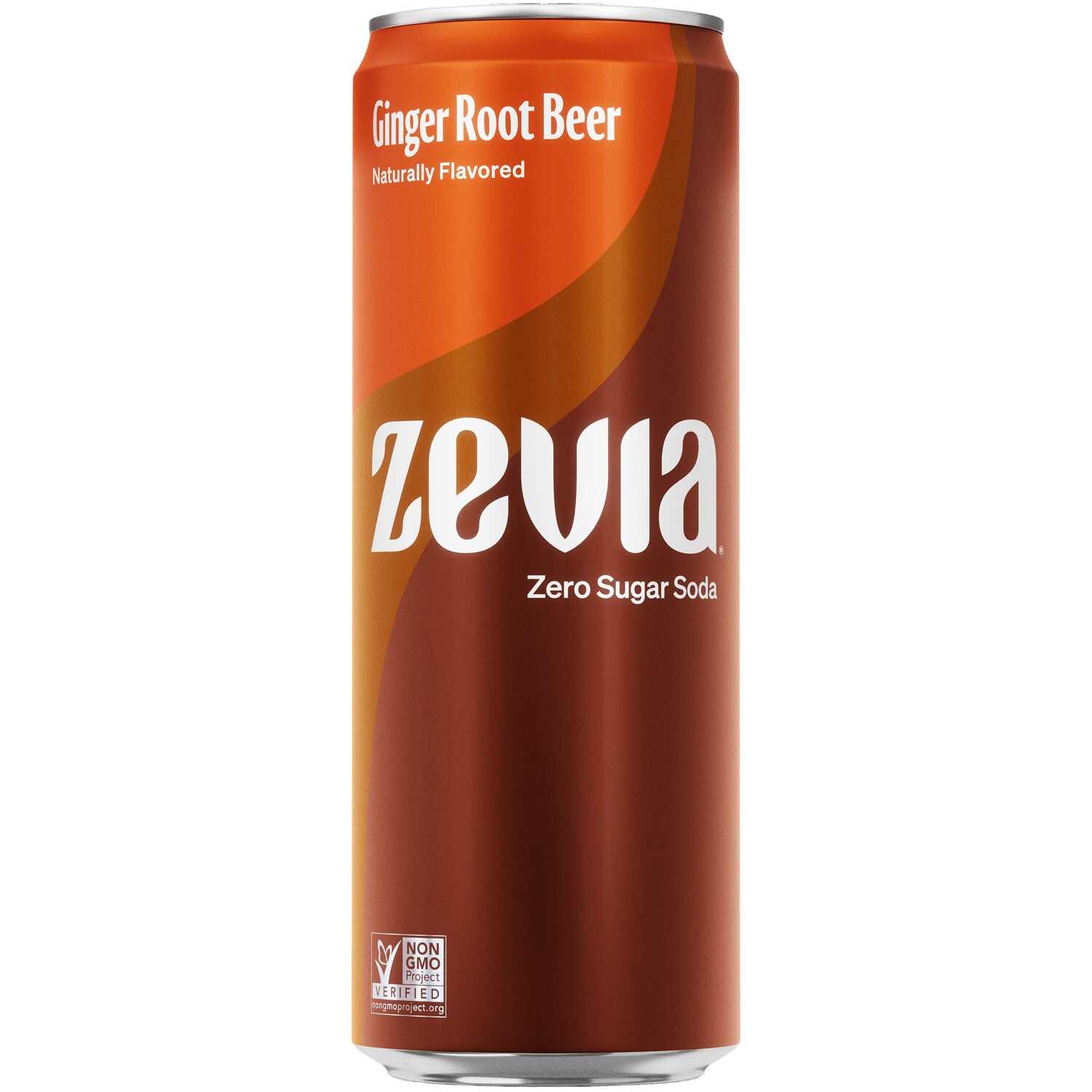 Zevia Zero Sugar Soda, Ginger Root Beer, Can
