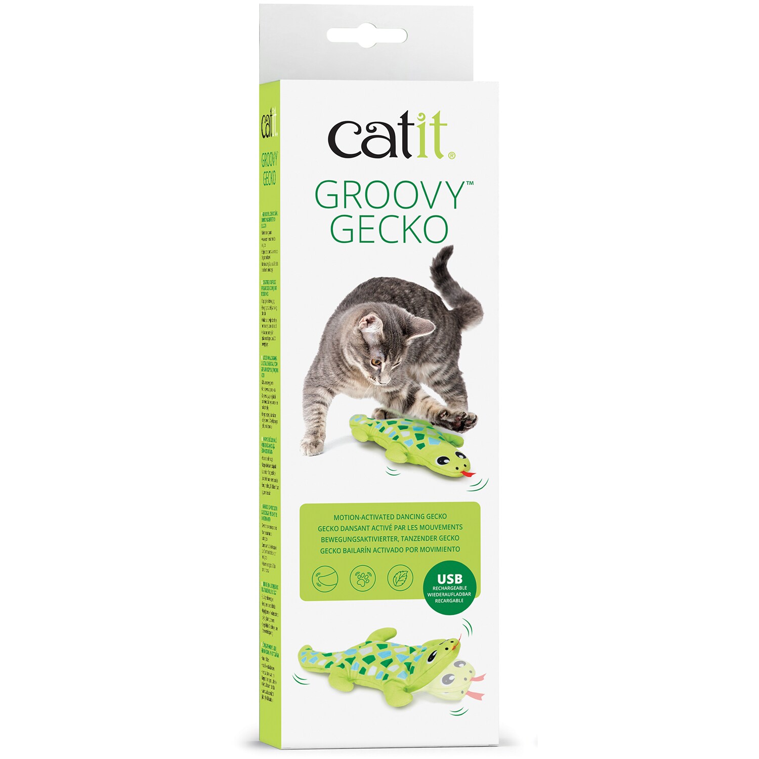 Catit Groovy Gecko Interactive Cat Toy with Catnip
