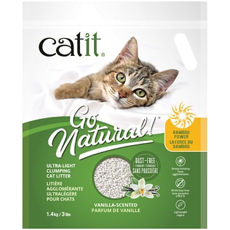 Catit Go Natural Ultra-Light Bamboo Power Clumping Cat Litter Vanilla Scented