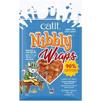 Catit Nibbly Wraps, Chicken & Fish Cat Treat
