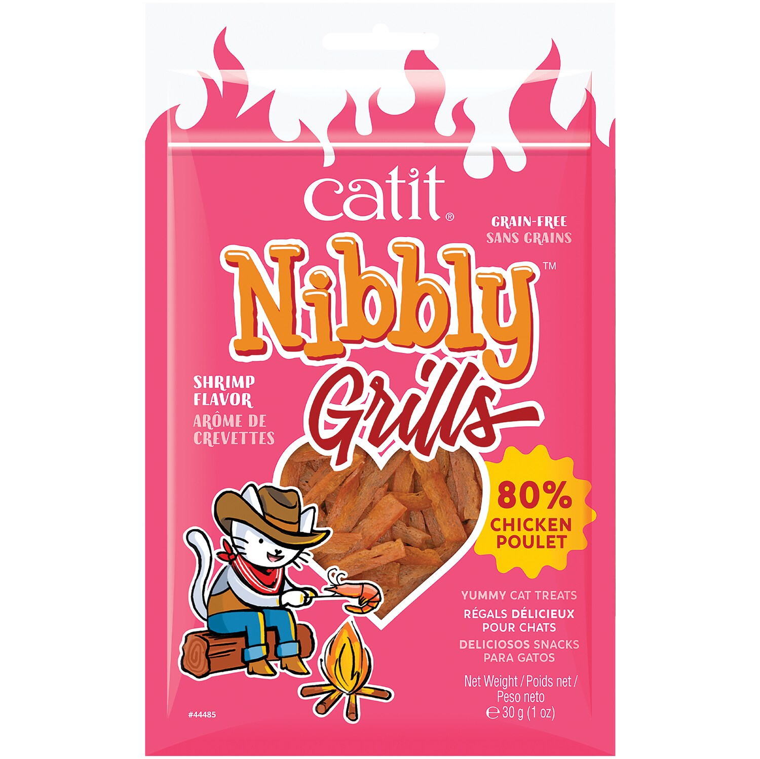 Catit Nibbly Grills Cat Treat, Chicken & Shrimps