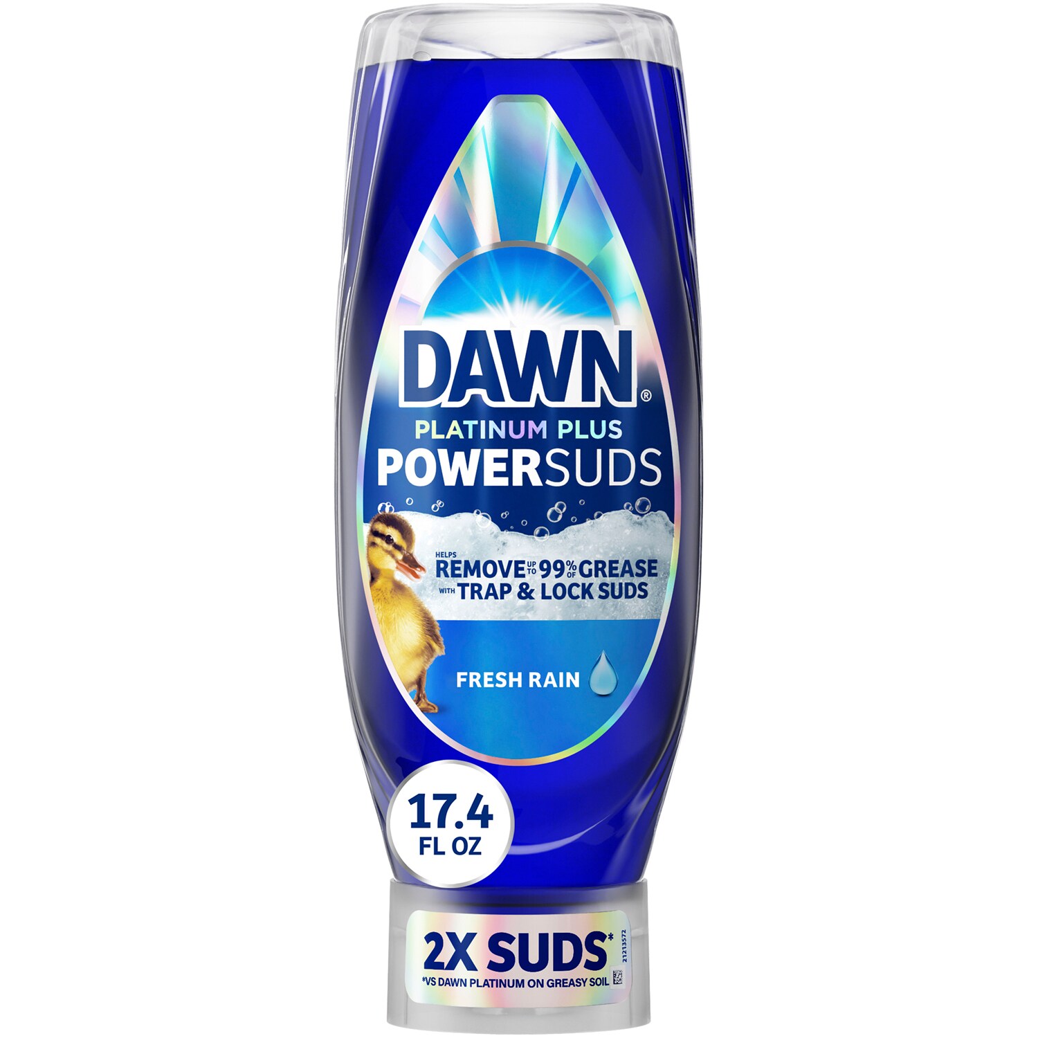 Dawn Platinum Plus PowerSuds, Ez Squeeze Dish Soap, Fresh Rain