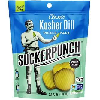 SuckerPunch Pickle Chips, Classic Kosher Dill