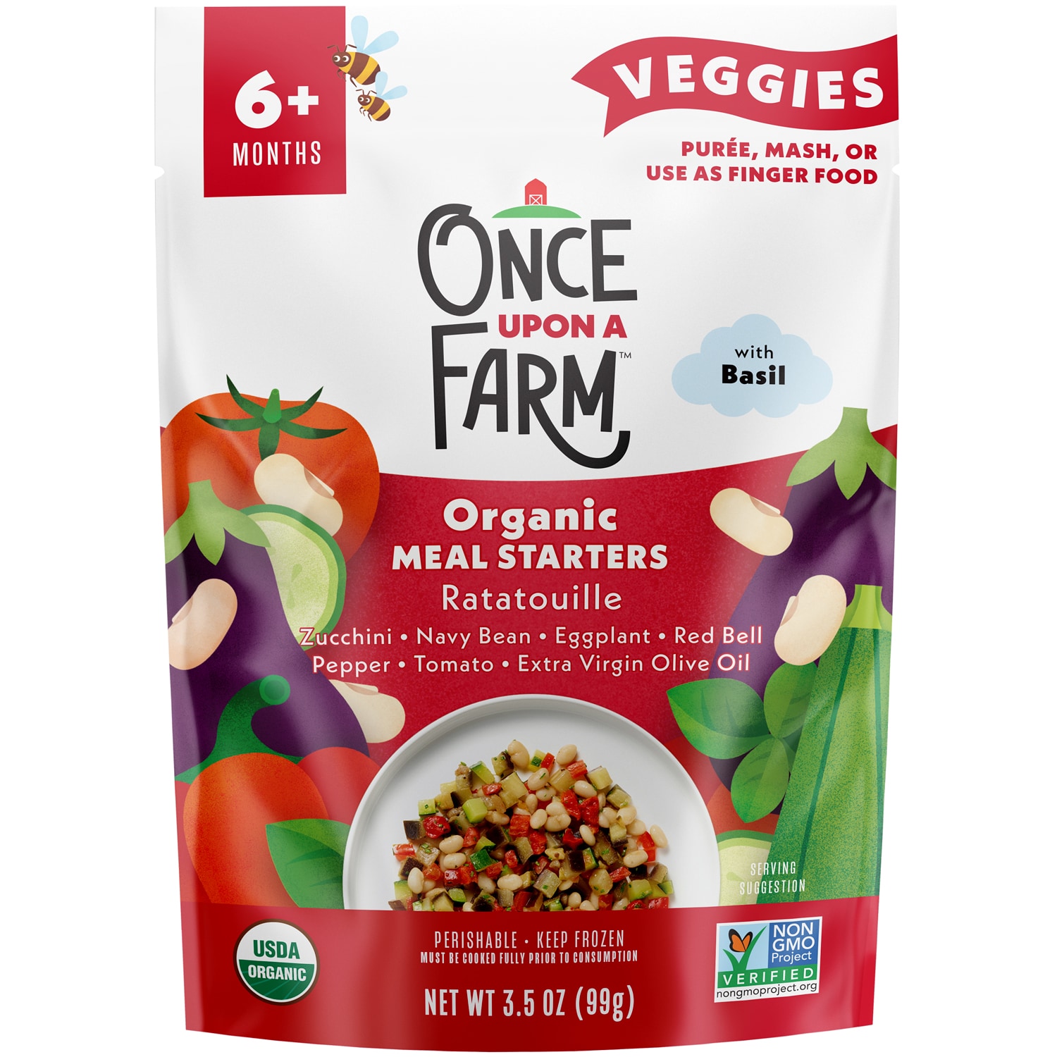 Once Upon a Farm Organic Veggies Meal Starters, Ratatouille, Frozen