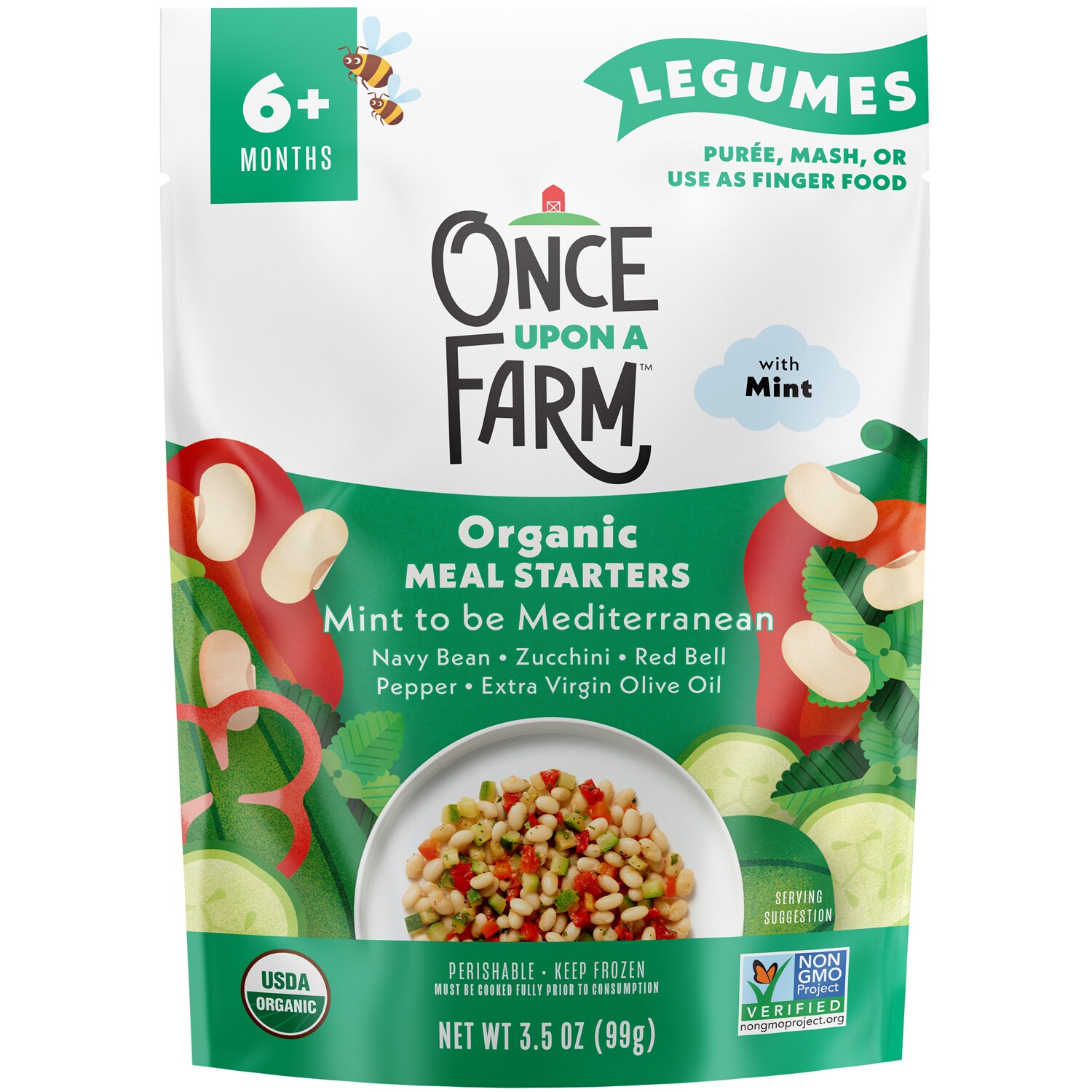 Once Upon a Farm Organic Legumes Meals Starters, Mediterranean, Frozen
