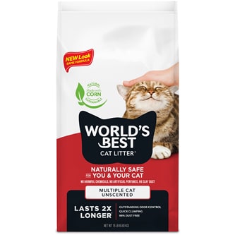 World's Best Cat Litter Multiple Cat Clumping Formula, Unscented