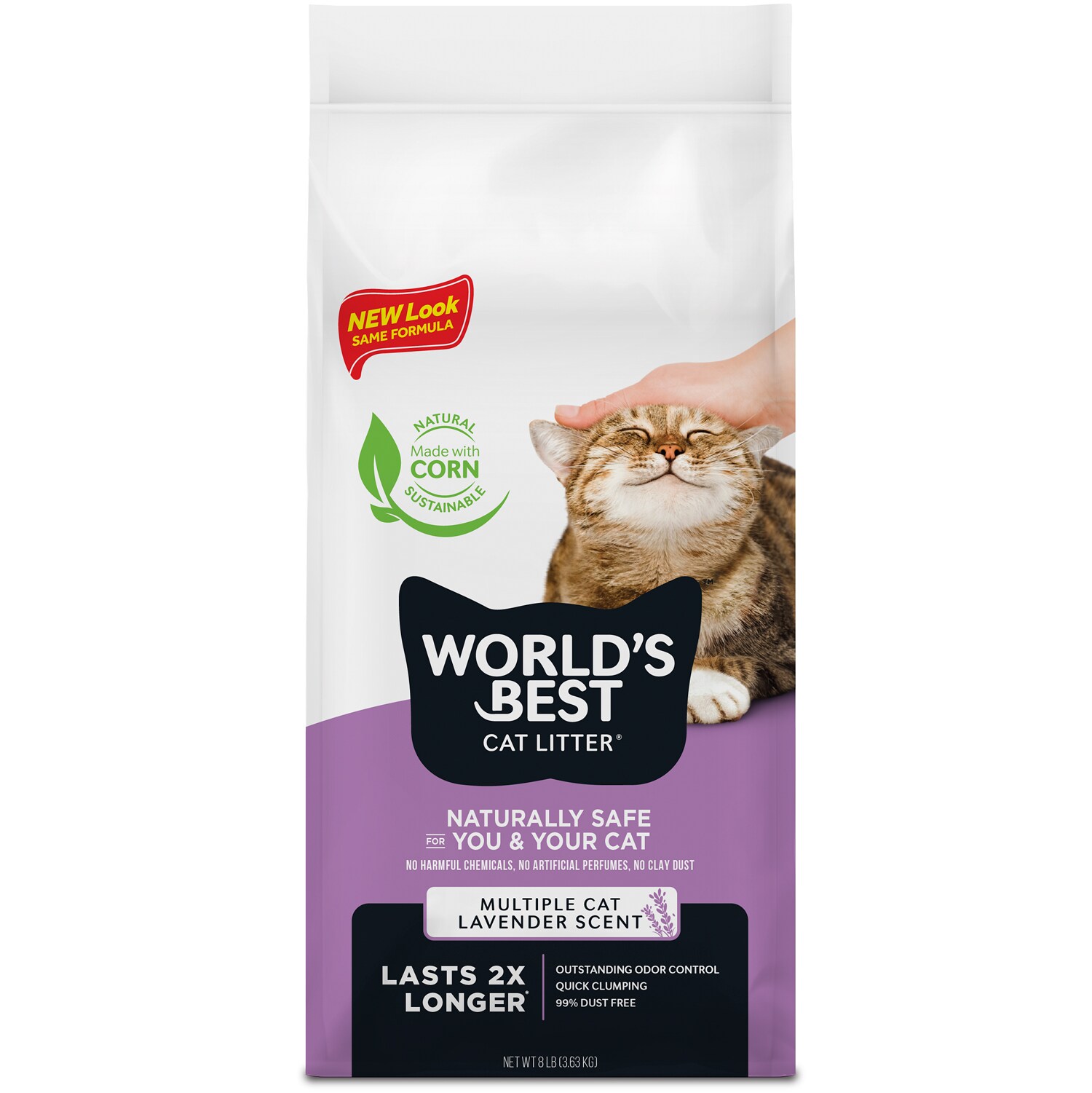 World's Best Cat Litter Multiple Cat Clumping Formula Lavender, Scented