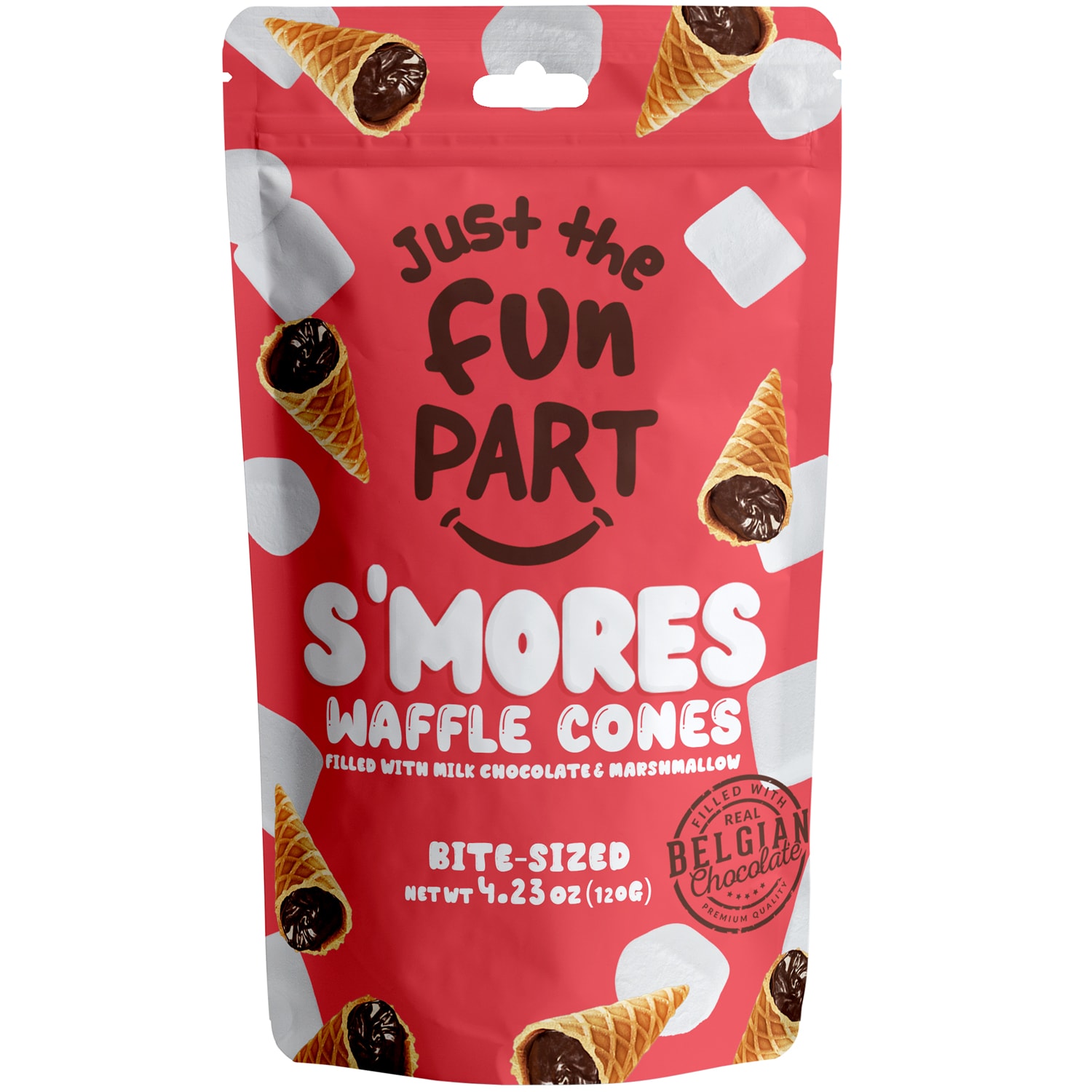 Just The Fun Part Bite-Sized Mini Waffle Cones, S'Mores