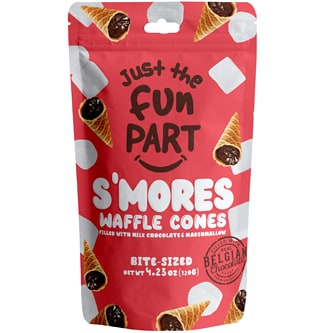 Just The Fun Part Bite-Sized Mini Waffle Cones, S'Mores